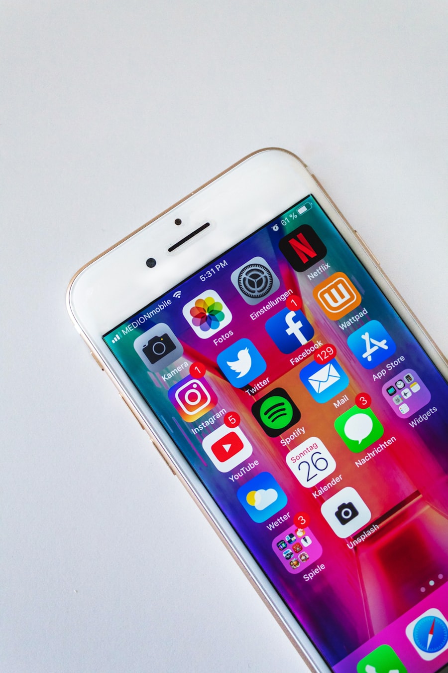 Social media apps on a premium smartphone